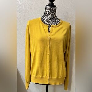 Grace Karin Long Sleeve Cardigan Mustard Yellow- size 2XL